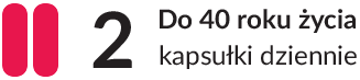 2 kapsułki dziennie do 40 roku życia