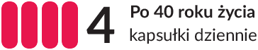 4 kapsułki dziennie po 40 roku życia